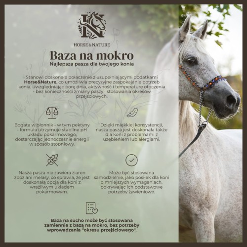 pasza dla koni - baza na mokro